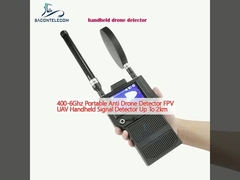 Detektor anti drone portabel 400-6Ghz FPV UAV detektor sinyal genggam hingga 2km