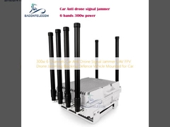300w 6 Channel Mobil Anti Drone Signal Jammer UAV FPV Drone Jamming Blocking Kendaraan Pertahanan Dipasang untuk Mobil