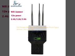 12w Kamera WiFi Bluetooth Portabel Jammer Sinyal Telepon Seluler 2.4G 5.2G 5.8G