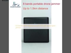 8 saluran 1,5km jarak portabel FPV drone signal jammer