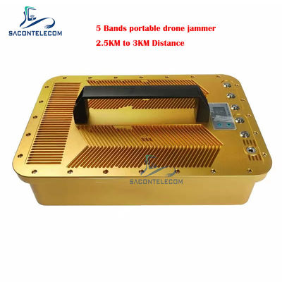 3KM 5 Band Portable Drone Jammer Blocker 900mhz 2.4G GPS1.5G 5.2G 5.8G