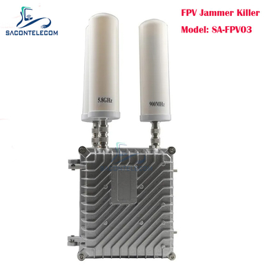 3 Band UAV Frekuensi Drone Signal Jammer 150w Mobil FPV Anti Drone Jammer