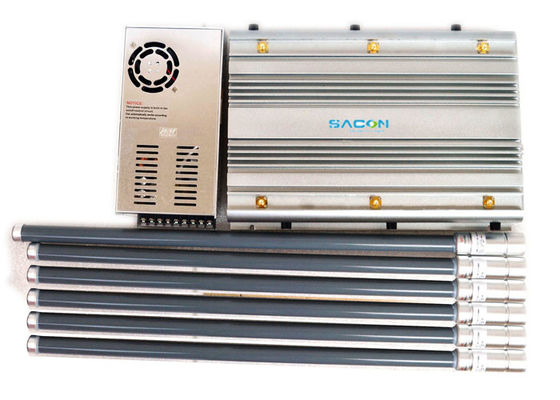 90W High Power Signal Jammer dengan 6 Omni Glass Fiber Antenna dan Jamming Range 100m