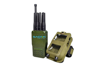 Handheld GPS WIFI Cell Phone Signal Jammer 12V DC Charge dengan Cover Nylon