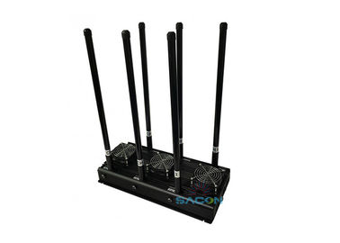 100 Watt 6 Saluran 3G 4G Signal Jammer Untuk Penjara / Ruang Konferensi
