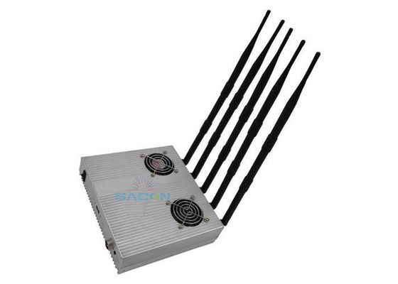5 antena 12 watt ponsel GPS jammer dengan daya keluar disesuaikan untuk daerah yang aman