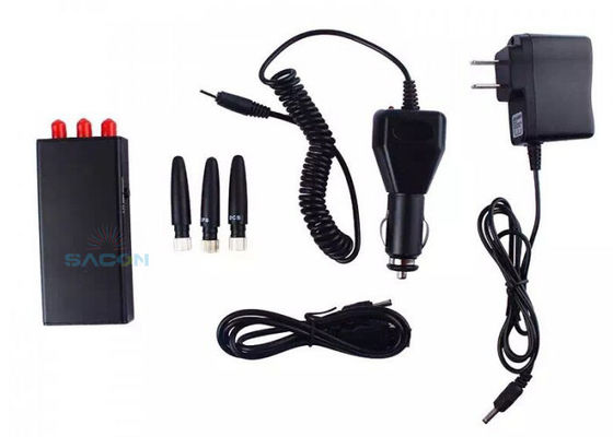 5m Range Portable GPS Jammer dengan 700mA Power dan 3 Omni Antenna untuk pemblokiran sinyal yang efektif