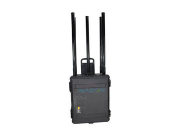5 Antenna 150w Portable Manpack Jammer Waterproof Case Dengan Frekuensi Disesuaikan