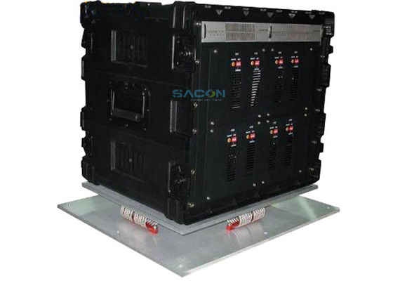 Perangkat Perrusuh Terpasang Kendaraan dengan Daya Output 800W Frekuensi 20-6000MHz dan Jangkauan Perusuh Hingga 500m untuk Perlindungan VIP