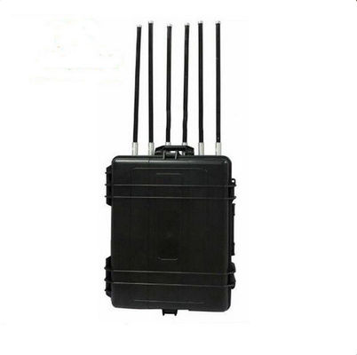 600W High Power Portable Luggage Manpack Jammer dengan sistem pendingin yang baik dan frekuensi yang dapat disesuaikan