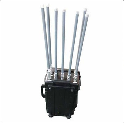350W High Power Vehicle Mounted Jammer dengan Antenna Serat Kaca 47dBm dan Jamming Range 500m