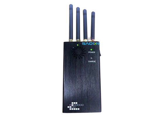2W Output Power 4 Band Portable Signal Jammer dengan Waktu Kerja 1,5 Jam untuk Ruang Pertemuan