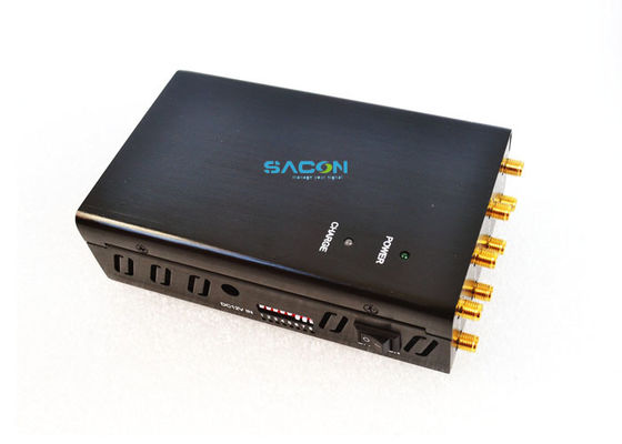 Perangkat WiFi Portabel DC12V 4W dengan 8 Antena Omni untuk Jangkauan Gangguan 20m dan Waktu Kerja 1,5 Jam