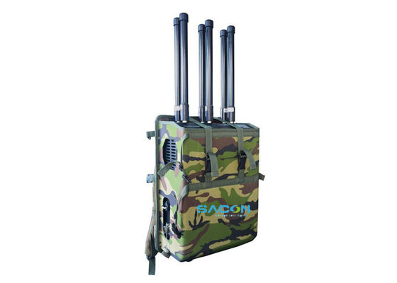 6 Saluran 90w Kuat Drone Signal Jammer 200m Untuk Pasukan Keamanan Militer