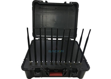 Handheld Box Manpack Jammer 11 Saluran Antenna 55W Daya Tinggi Dibangun - Di Baterai