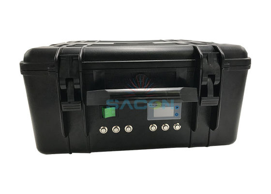 Daya Keluar 60W 6 Saluran Manpack Signal Blocker dengan Jamming Range 80m untuk GSM CDMA DCS 3G WiFi