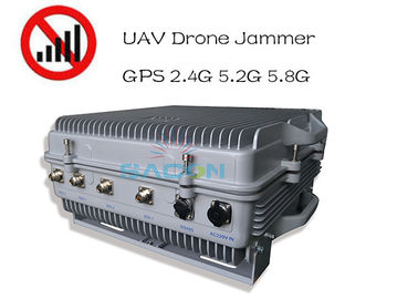 Waterproof IP64 High Power 385w Drone Signal Jammer 1.5km Jarak Panjang GPS 2.4G 5.8G