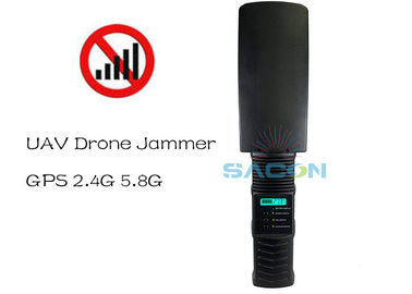 Berat Ringan 2.4G 5.8G GPS 500m Handheld Drone Signal Jammer