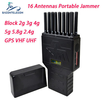 DC 12v 12w 20m 16 Antenna 5G Jammer Sinyal Blocker Jammer Sinyal Seluler