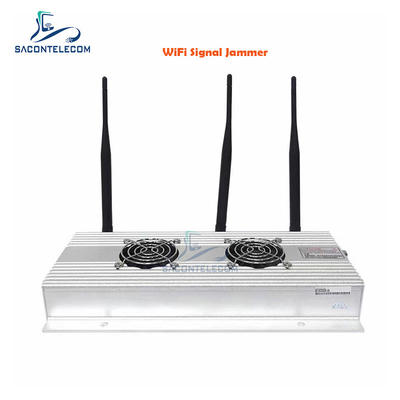 9 Watt Wifi Signal Jammer 3 Saluran 2.4G 5.2G 5.8G 100m Dengan Adaptor AC