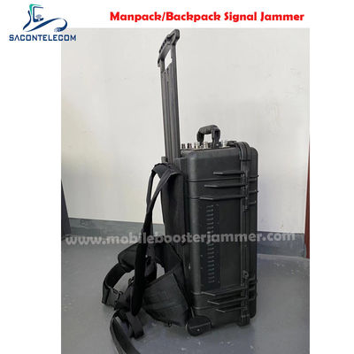 120W High Power 6 Channels Manpack Jammer dengan Pellican Case untuk 2G 3G 4G 5G VHF UHF GPS WiFi Blocking