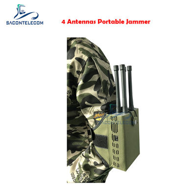 Portable Car Remote Signal Jammer dengan 30W Output Power, 500m Jamming Range, dan 4 Band Coverage