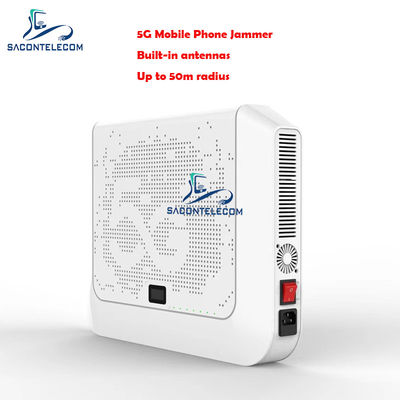 Penangkal Sinyal Desktop 12 Saluran dengan Radius 50m dan Antena Terpasang untuk Pemblokiran Ponsel Aman