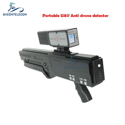 Handheld Drone Signal Detector 1.8 Inch LED 2.4G 5.8G Jarak 2KM Dibangun di Baterai
