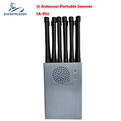 12 Band 30m Radius Portable Signal Jammer dengan Baterai Bawah Tanah untuk 4G 5G GPS Lojack