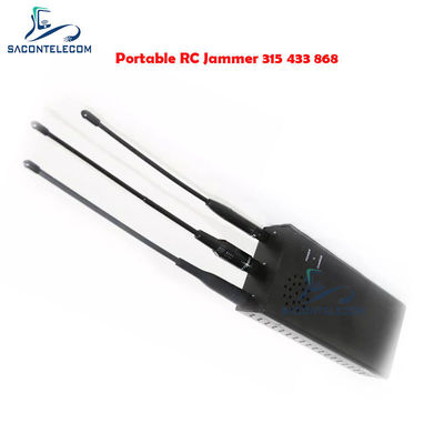 Pengacau Sinyal Mobil 10W dengan Baterai 8000mAh dan Antena Omni untuk Frekuensi RC315 RC433 RC868