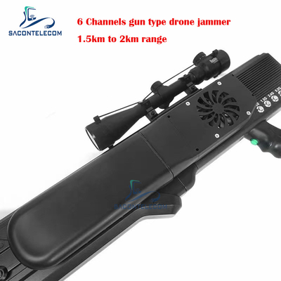 UAV Gun Drone Signal Jammer Blocker 5 Band 1.5km Jarak 130w Daya Tinggi