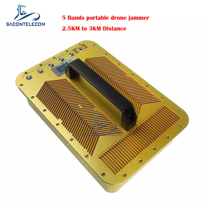 3KM 5 Band Portable Drone Jammer Blocker 900mhz 2.4G GPS1.5G 5.2G 5.8G