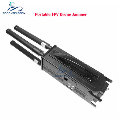 160W 4 Pita Perangkat Perusak Sinyal Drone Portabel dengan Jarak Perusakan 1.5KM dan Baterai Internal