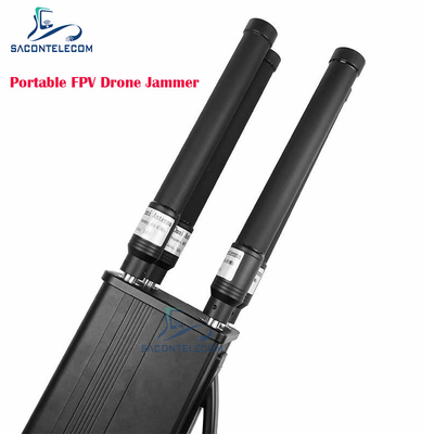 4 Band 160w Portable FPV drone signal jammer jarak jamming 1.5KM built-in baterai