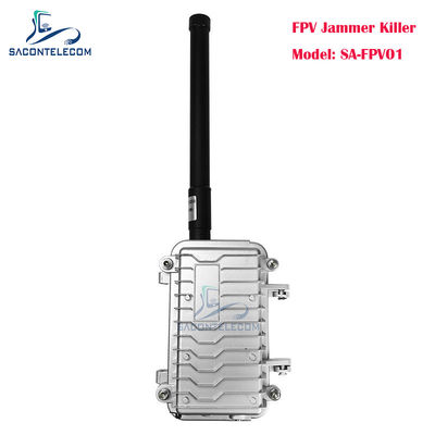 Handheld 50W High Power Portable Drone Jammer dengan 2.4G FPV Signal Blocking