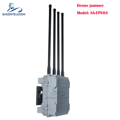 4 Saluran 200w Kuat Drone Signal Jammer Kendaraan Dipasang FPV Drone Jammer