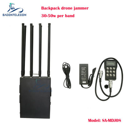 8 band 400w Power Man paket Drone Signal Jammer kotak logam ransel UAV drone jammer