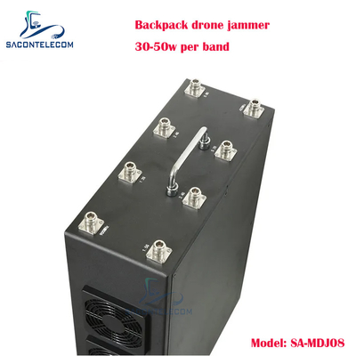 8 band 400w Power Man paket Drone Signal Jammer kotak logam ransel UAV drone jammer