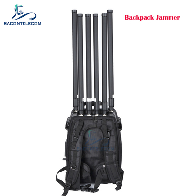 6 Saluran 300w Kuat ransel Drone Signal Jammer 433 900mhz GPS 2.4G 5.8G