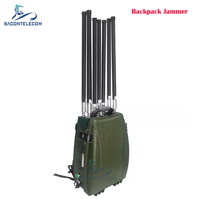 6 Saluran 300w Kuat ransel Drone Signal Jammer 433 900mhz GPS 2.4G 5.8G