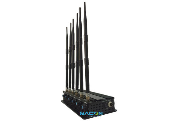 6 Antena Omni-Directional 15W Output Power 50m Jamming Range Cell Phone Signal Jammer untuk Ruang Pertemuan
