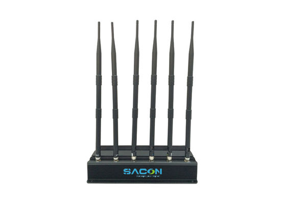 DC12V Car Cell Phone Signal Jammer dengan 6 Omni Antenna dan 15W Output Power untuk Ruang Konferensi