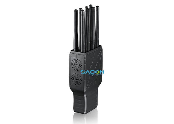 5.5W High Power Portable Signal Jammer dengan 8 Antena Omni dan Jangkauan Jamming 20M