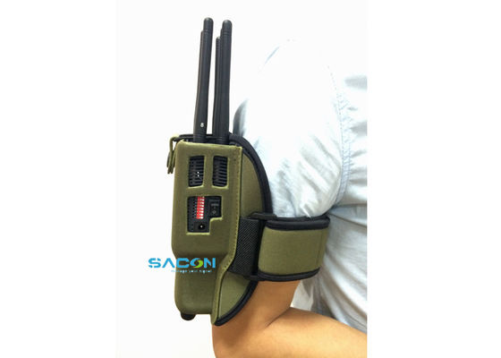 5.5W High Power Portable Signal Jammer dengan 8 Antena Omni dan Jangkauan Jamming 20M