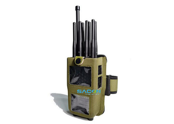 Handheld 5.8G High Power Cell Phone Signal Jammer dengan 8 Band dan Baterai 4700mAh