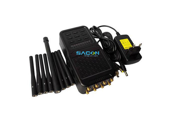 Handheld 5.8G High Power Cell Phone Signal Jammer dengan 8 Band dan Baterai 4700mAh