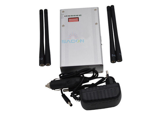 Handheld Digital Cell Phone GPS Jammer dengan 6.5w Output Power dan 4 Antenna untuk 300-3000 Meter persegi Jamming Range