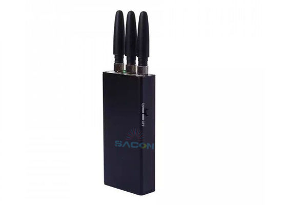 3 Antenna Pocket Cell Phone Jammer dengan Baterai 2000mA dan Jamming Range 5m