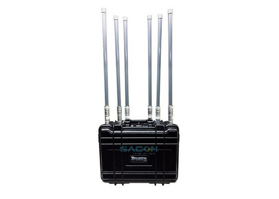 Max 90w High Power Backpack Jammer 6 Saluran Untuk Pasukan Militer / Tim SWAT