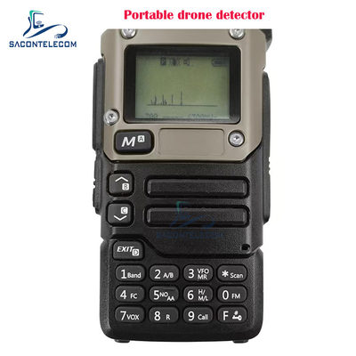 600m hingga 800m Radius Portable Anti Drone Signal Detector Wireless Handheld Drone Detector